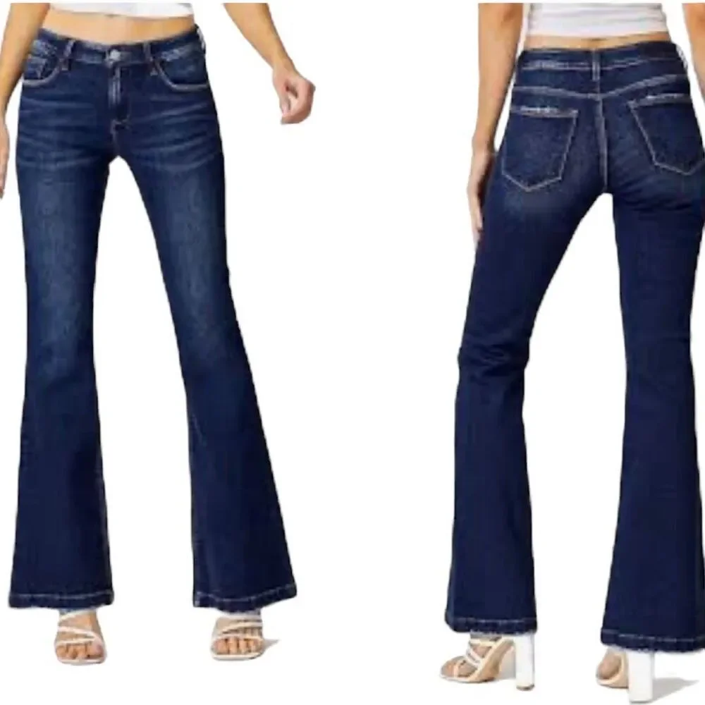 Risen Low Rise Flare Jeans size 31W NEW